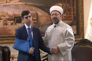 Diyanet İşleri Başkanı Erbaş, Cüneydi'yi kabul etti