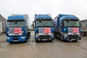 Yardım tırları Suriye yolunda