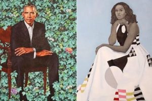 Obama çiftinin resmi portreleri beğeniye sunuldu