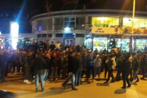 Bursasporlu taraftarlardan Özlüce'de protesto