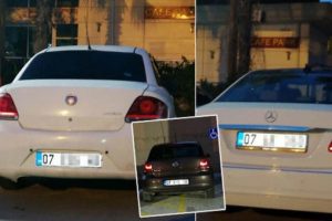 Engelli otoparkında kızdıran görüntü!