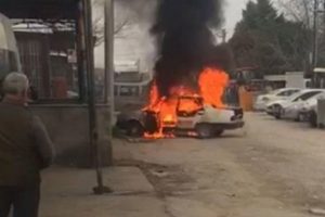 Tamirciye sinirlenip otomobilini yaktı!