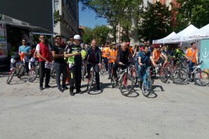 Sağlık için pedal çevirdiler