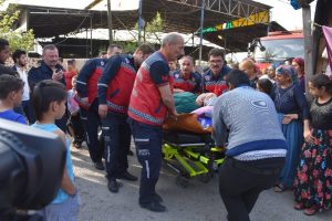 250 kiloluk kadın hastaneden evine itfaiye ile döndü