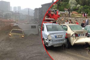 Başkent öğle saatlerinde felaketi yaşadı! Sel vurdu...