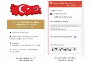 Seçmen sorgulama mobil uygulaması hizmette