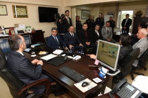 Bursa'da Başkan Aktaş'tan itfaiye komuta merkezine ziyaret