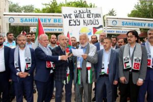 Gaziantep'te ABD'ye Kudüs tepkisi