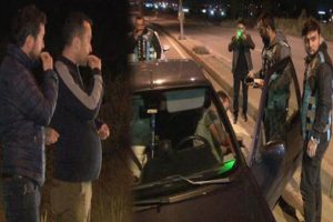Driftçilere ceza yağdı, çekirdek yiyerek izlediler!