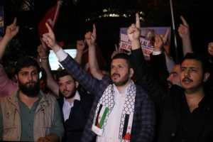 Levent'te İsrail Konsolosluğu önünde eylem