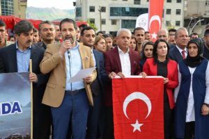 Hakkari'de ABD ve İsrail protesto edildi
