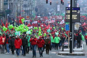 Belçika'da emeklilik protestosu
