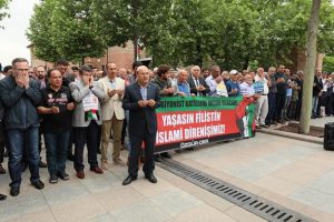 Başkentte İsrail ve ABD protestosu