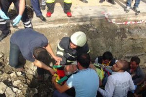 Çorum'da toprak kayması: 2 yaralı