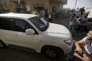 Filistinlilerden ABD'li heyete ''yumurtalı'' protesto