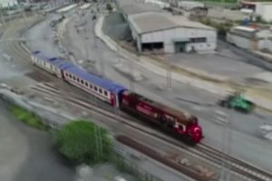 Halkalı Gebze Banliyö Hattı test sürüşü havadan görüntülendi