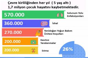 1,7 milyon çocuk çevre kirliliğinden dolayı erken ölüyor