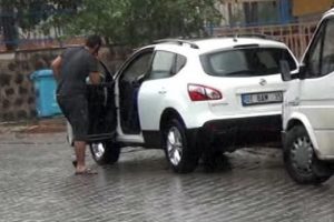Toz bulutu yağmurla birlikte kayboldu