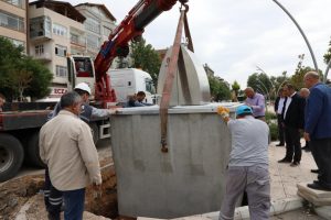 Suluova'da çöp konteynerleri yer altına alınıyor