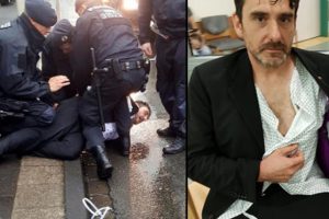 Teröre karşı gelen Türk'e polis şiddeti