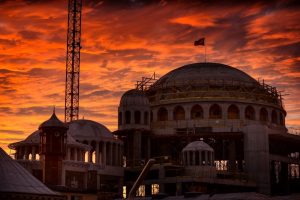 Taksim Camii'nde gün batımı eşsiz güzelliğiyle büyüledi