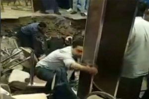 Restoranın zemini çöktü!