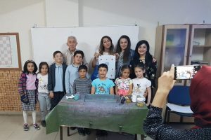 Öğrenciler ebru sanatıyla tanıştı