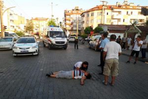 Otomobilin çarptığı kadın ağır yaralandı
