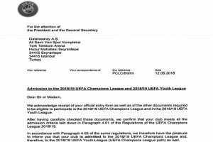 Galatasaray'a UEFA'dan mektup var