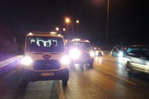 TEM'de trafiği kilitleyen kaza