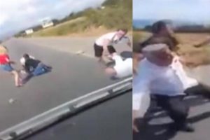 Magandalar kaza sonrası dehşet saçtı!