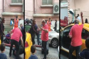 Tepki çeken görüntülerin ardından o taksici gözaltına alındı!