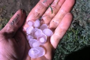 Bursa Karacabey'i dolu vurdu