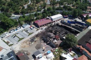 Küle dönen Diriliş Ertuğrul'un seti havadan görüntülendi