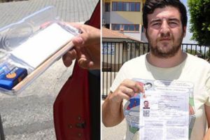 Dün sınava ehliyetle girmişti ama bugün...