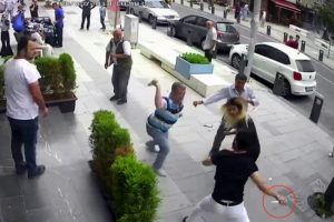 Damat dehşeti güvenlik kamerasında