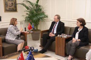 AB Türkiye Delegasyonu Başkanı Berger'den Şahin'e ziyaret