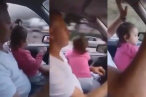 Bursa'da kucağındaki bebekle araba kullandı