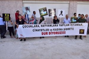 İstismar ile hayvanlara şiddet protestosu