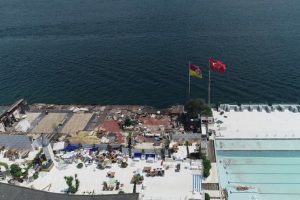 Galatasaray Adası'nın son hali havadan görüntülendi