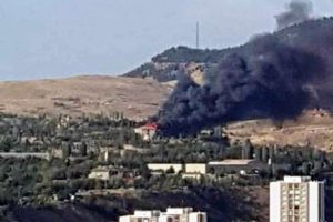 Ankara'da askeri kışlada yangın