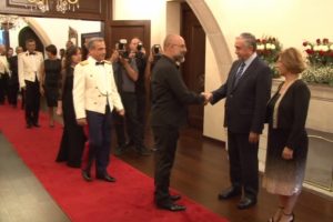 KKTC Cumhurbaşkanı Akıncı ve eşi resepsiyon verdi