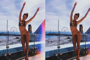Alessandra Ambrosio'nun leoparı plajı yaktı