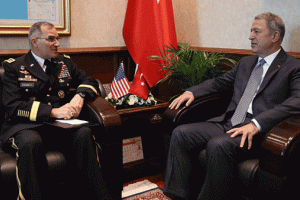 Bakan Akar Orgeneral Scaparrotti'yi kabul etti