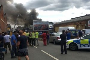 İngiltere'nin Birmingham şehrinde yangın çıktı
