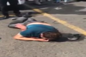 Yol ortasında dehşet veren görüntüler