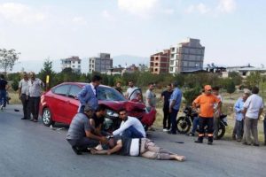 Motosiklet sürücüsü kazada öldü