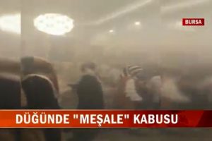 Bursa'da yakılan meşaleler düğünü iptal ettirdi!