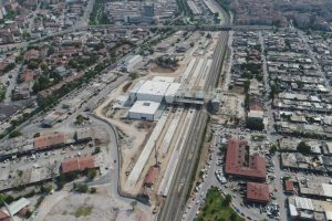Yeni YHT Garı havadan görüntülendi