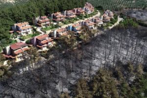 Bursa Mudanya'daki villaların çevresine çabuk tutuşmayan ağaçlar dikilecek